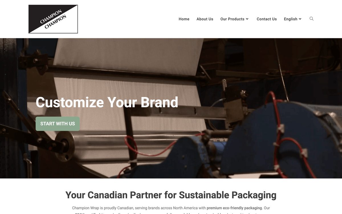 Champion Wrap website