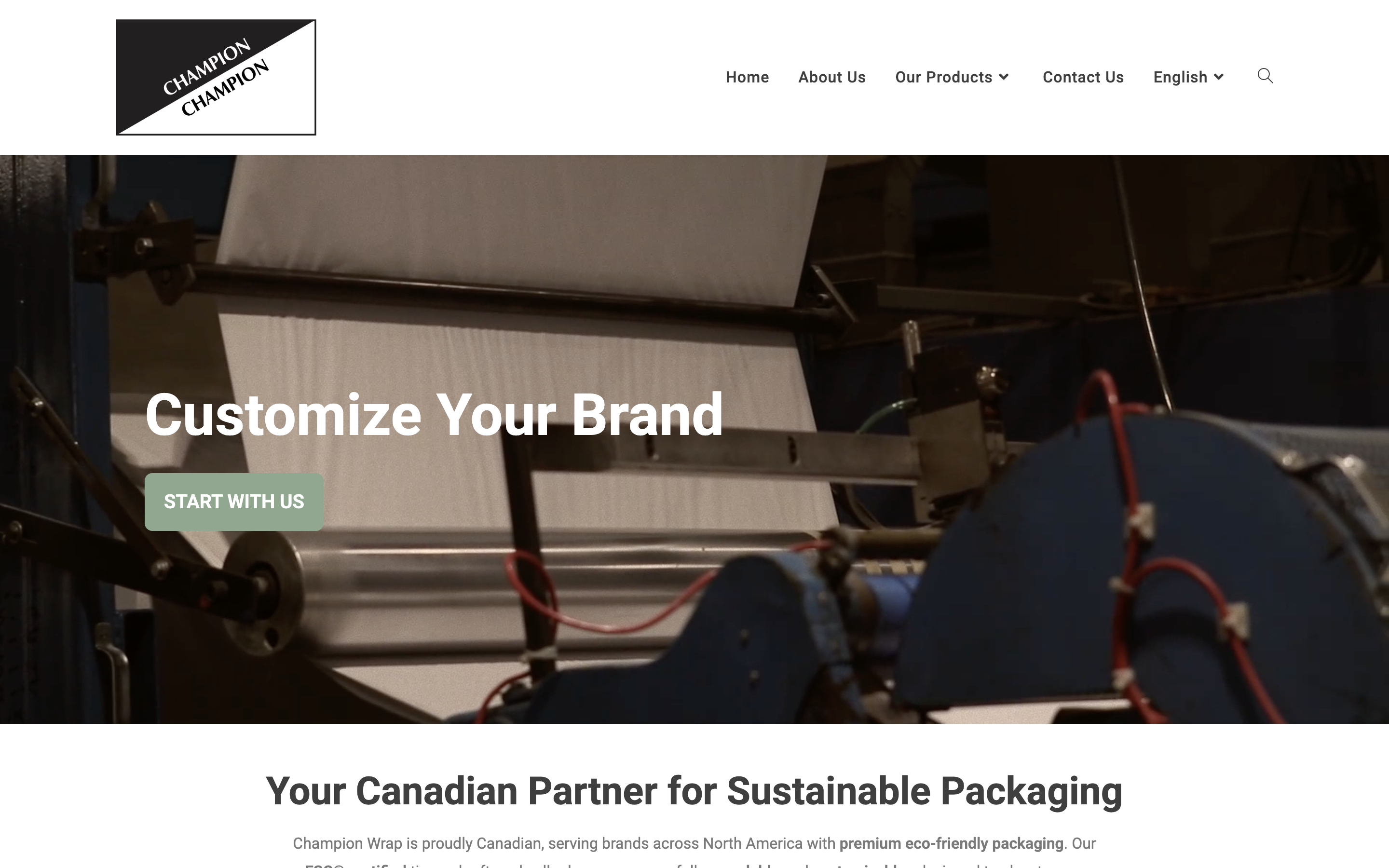 Champion Wrap website